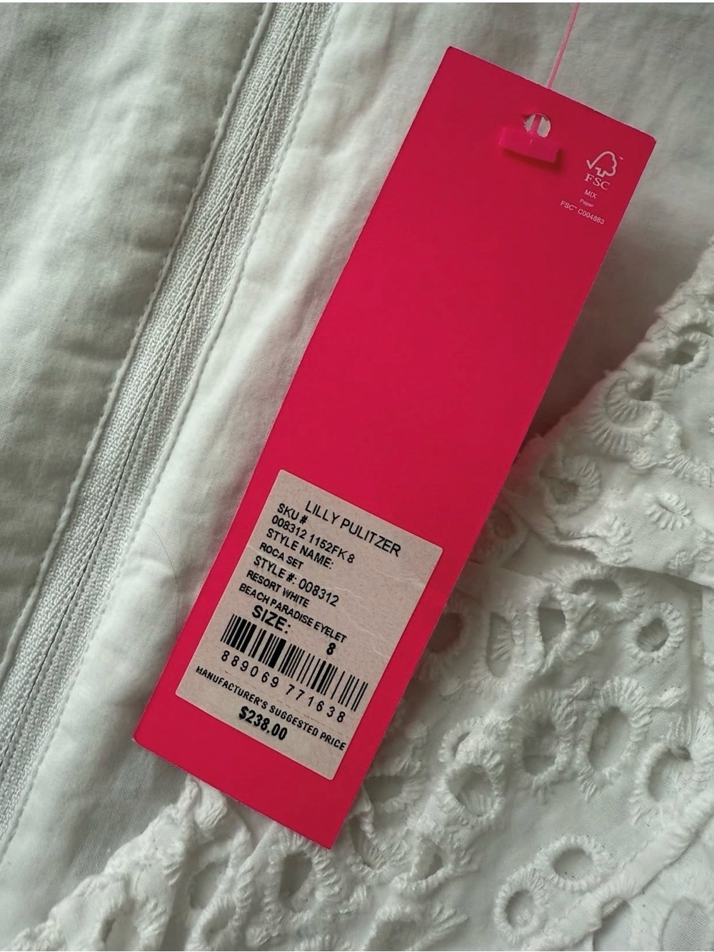 NWT Lilly Pulitzer Roca White Eyelet Ruffle Skirt Set - Picture 3 of 3